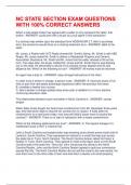 NC STATE SECTION EXAM QUESTIONS WITH 100&percnt; CORRECT ANSWERS