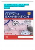 Test Bank For Seidel's Guide To Physical Examination&colon;  An Interprofessional Approach 10 th Edition &sol; NB&colon; RATIONALE