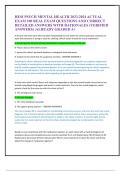 HESI PSYCH MENTAL HEALTH 2023-2024 ACTUAL  EXAM 100 REAL EXAM QUESTIONS AND CORRECT  DETAILED ANSWERS WITH RATIONALES &lpar;VERIFIED  ANSWERS&rpar; &vert;ALREADY GRADED A&plus;