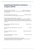 Supplemental Nutrition Assistance Program &lpar;SNAP&rpar; Practice Exam Questions And Answers 100&percnt; Verified&period;