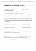 Food Stamps & SNAP outline Questions And Answers 100&percnt; Accurate Rated A&plus;&period;