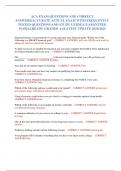 ACA EXAM QUESTIONS AND CORRECT  ANSWERS&vert;ACCURATE ACTUAL EXAM WITH FREQUENTLY  TESTED QUESTIONS AND STUDY GUIDE&vert; GUARANTEED  PASS&vert;ALREADY GRADED A&plus;&vert;LATEST UPDATE 2024&sol;2025