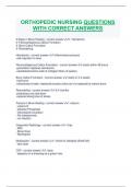 ORTHOPEDIC NURSING QUESTIONS WITH CORRECT ANSWERS