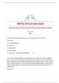 MKTG 3701 EXAM 2024 WITH GUARANTEED ACCURATE ANSWERS &vert;VERIFIED