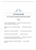 CSI 3701 EXAM WITH GUARANTEED ACCURATE ANSWERS &vert;VERIFIED