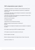 CNO Jurisprudence exam &lpar;class 2&rpar; Questions &Exam &lpar;elaborations&rpar; answers 100&percnt; satisfaction guarantee