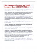 New Hampshire Accident and Health Insurance Exam 2024&sol;25 RATED A&plus;