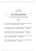 ACC 312G EXAM 2024 &vert;ACCURATE ANSWERS &vert;VERIFIED