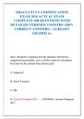 ORACLE FCCS CERTIFICATION  EXAM 2024 ACTUAL EXAM  COMPLETE 400 QUESTIONS WITH  DETAILED VERIFIED ANSWERS &lpar;100&percnt;  CORRECT ANSWERS&rpar; &sol; ALREADY  GRADED A&plus;