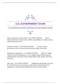 U&period;S&period; GOVERNMENT EXAM WITH GUARANTEED ACCURATE ANSWERS &vert;VERIFIED