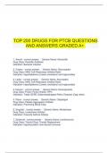    TOP 200 DRUGS FOR PTCB QUESTIONS AND ANSWERS GRADED A&plus;&period;