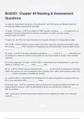 BUS251  Chapter 40 Reading & Assessment Questions &Exam &lpar;elaborations&rpar; answers 100&percnt; satisfaction guarantee
