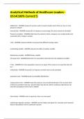 Analytical Methods of Healthcare Leaders - D514&lpar;100&percnt; Correct&excl;&excl;&rpar;