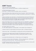 AEMT Trauma Questions &Exam &lpar;elaborations&rpar; answers 100&percnt; satisfaction guarantee