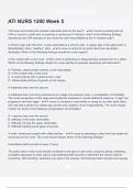 ATI NURS 1200 Week 5 Questions &Exam &lpar;elaborations&rpar; answers 100&percnt; satisfaction guarantee