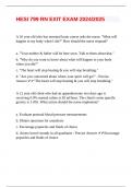 HESI 799 RN EXIT EXAM 2024&sol;2025