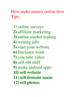 How to make Earn money online to easy way?