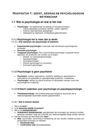 Algemene en sociale psychologie 1.1