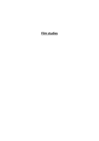 Summary for AS Film Studies course for the films I studied