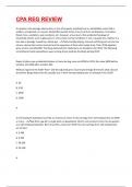  CPA Reg Review with questions and 100&percnt; correct and verified answers
