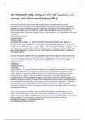  RN ONCOLOGY A RELIAS Exam With VERIFIED Questions And Answers 