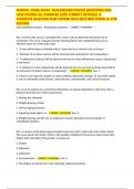 NUR450 - FINAL EXAM - BLACKBOARD POSTED QUESTIONS AND CASE STUDIES ALL ANSWERS 100&percnt; CORRECT DETAILED &comma;A COMPLETE SOLUTION THAT COVERS 2024&sol;2025 BEST RATED A&plus; FOR SUCCESS