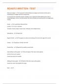 RDAEF2 WRITTEN -TEST &lpar;LATEST&rpar; QUESTIONS WITH SOLVED ANSWERS 100&percnt; CORRECT&excl;&excl;