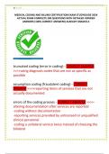 MEDICAL CODING AND BILLING CERTIFICATION EXAM STUDYGUIDE 2024  ACTUAL EXAM COMPLETE 200 QUESTIONS WITH DETAILED VERIFIED  ANSWERS &lpar;100&percnt; CORRECT ANSWERS&rpar; ALREADY GRADED A