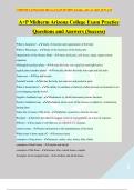 A&plus;P Midterm Arizona College Exam Practice Questions and Answers &lpar;Success&rpar;