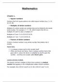 Summary -  Mathematics 