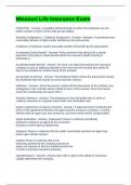 Missouri Life Insurance Exam Questions and Answers