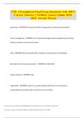 ITIL 4 Foundation Final Exam Questions and Verified Answers &vert; Latest Update &vert; Graded A&plus;