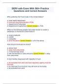 SERV safe Exam With 560&plus; Practice  Questions and Correct Answers