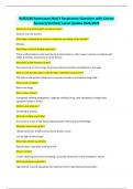 NUR2180 Rasmussen Mod 9 Respiratory-Questions with Correct Answers&sol;Verified&sol; Latest Update 2024&sol;2025