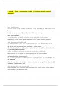 Clinical Order Transmittal Exam Questions With Correct Answers&period;