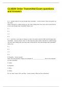 CLN500 Order Transmittal Exam questions and Answers&period;