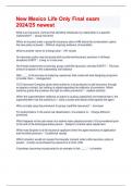 New Mexico Life Only Final exam 2024&sol;25 newest