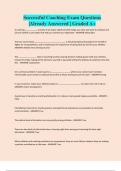 Successful Coaching Exam Questions &vert;Already Answered &vert; Graded A&plus;