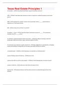 Texas Real Estate Principles 1 Questions with accurate answers