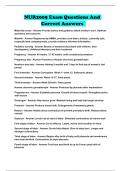 NUR2005 Exam Questions And Correct Answers 