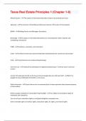 Texas Real Estate Principles 1 &lpar;Chapter 1-6&rpar; Questions and Answers