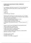 PAEDS QUIZ QUESTIONS WITH COMPLETE SOLUTIONS