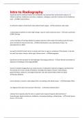 Intro to Radiography Questions with Answers 100&percnt; verified