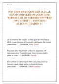 FOA CFOT EXAM 2024 -2025 ACTUAL EXAM COMPLETE 150 QUESTIONS WITH DETAILED VERIFIED ANSWERS &lpar;100&percnt; CORRECT ANSWERS&rpar; &sol; ALREADY GRADED A&plus;