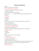 BU450 Exam 5 Leadership Skills