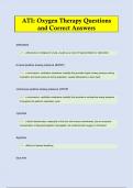 ATI&colon; Oxygen Therapy Questions  and Correct Answers