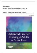 Test Bank - Advanced Practice Nursing of Adults in Acute Care&comma; 1st Edition &lpar;Foster&comma; 2013&rpar;&comma; Chapter 1-17 &vert; All Chapters