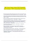  RBT Exam Study Guide 2022 Questions And Answers 100&percnt; Guaranteed Success&period;