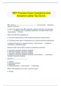  RBT Practice Exam Questions And Answers Latest Top Score&period;
