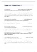 Race and Ethics Exam 1 Actual Questions And Correct Detailed Answers&period;